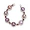 Approx. 13.0 mm, Edison Pearl, Pearl Halo Garnet Station Bracelet