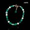 Approx. 5.5 mm up, Freshwater Pearl, Station Pearl & Green Agate Bracelet