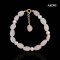 Approx. 5.5 mm up, Freshwater Pearl, Station Pearl & Rose Quartz Bracelet