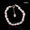 Approx. 5.5 mm up, Freshwater Pearl, Station Pearl & Rose Quartz Bracelet