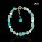 Approx. 5.5 mm up, Freshwater Pearl, Station Pearl & Russian Amazonite Bracelet