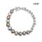 Approx. 8.0 - 8.5 mm, Tahitian Pearl, Fancy Color Pearl Half Bell Chain Bracelet