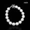 9.7 - 10.8 mm, White South Sea Pearl, Graduated Pearl Bracelet