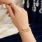 Approx. 10.0 mm, Gold South Sea Pearl, Duo Pearl Open Bangle