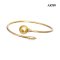 Approx. 10.0 -11.0 mm, Gold South Sea Pearl, Nail CZ Paved Pearl Bangle
