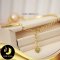 กำไลข้อมือมุกเม็ดเดี่ยว จุกห่วงคู่ มุก Ripple Pearl สีพีชเชอร์รี่ / B477
