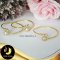 กำไลหัวมุก พลอยแท้ White Topaz กระเปาะกลมไล่ระดับ มุก South sea สีทอง Light Gold ตัวเรือนเงินแท้ 92.5 ชุบทอง  / B530 / 21.2.64