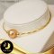 สร้อยข้อมือมุกเม็ดเดี่ยว คั่นล็อคบอลซิลิโคนคู่ มุก South Sea สีทองเข้ม Deep Gold ทรง Semi-round ขนาด 10 mm เกรด AA สร้อยหัวเข็มและล็อคบอลเงินแท้ 92.5 ชุบทอง / B462