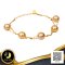 สร้อยข้อมือไข่มุกระยะคั่นบอล สร้อยโซ่ 2 Style ความยาวประมาณ 7.5" ไข่มุก South Sea สีทอง Middle Gold / 17.7.65