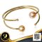 กำไล Open Bracelet Collection "กำไล 2 สาย ไข่มุก Double Twin" ไข่มุก South Sea สีทอง Light - Middle Gold / 2.9.65