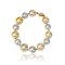 11.8 - 13.6 mm, South Sea Pearl, Alternating Sizes Station Pearl Bracelet