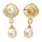 13.7 mm and 14.4 mm, White South Sea Pearl, Twin Pearl Wreath Brooch
