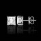 (IGI) Laboratory Grown Diamond (Princess Cut, D, VVS 2, 2.02ct.)x2, Four Prongs Solitaire Diamond Stud Earrings