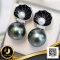 ต่างหูฝาหอยไข่มุกทวิน ไข่มุก Tahitian Pearl สีดำและไข่มุกสายพันธุ์น้ำจืด  สีขาว คัดเกรด  ทรงเกือบกลมและกลม ขนาด 4.0-11.0 mm เกรด AA - AAA ตัวเรือนต่างหูวัสดุเงินแท้ 925 ชุบสีทองคำขาว ประดับเพชร CZ / 30.3.65