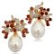 ต่างหู Mockingbirds Garnet ไข่มุก Freshwater Pearl