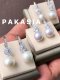 Approx. 9.0 - 10.0 mm, Edison Pearl, Fish Hooks CZ Flower Dangle Pearl Earrings