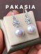 Approx. 9.0 - 10.0 mm, Edison Pearl, Fish Hooks CZ Flower Dangle Pearl Earrings