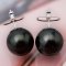 Approx. 15.0 mm, Tahitian Pearl, Stud Earrings