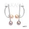 ต่างหู Signature ไข่มุกทวิน PAKASIA ทับหลังคานโค้ง ไข่มุก Freshwater Pearl สีมัลติคัลเลอร์ / 30.9.65