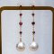 Approx. 13.10 - 13.37 mm, South Sea Pearl, Dangle Earrings