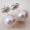 Approx. 12.0 - 13.0 mm, Freshwater Pearl, Stud Earrings