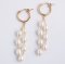 Approx. 5.0 - 6.0 mm, Freshwater Pearl, Station Pearl Double Strand Huggie Earrings