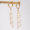 Approx. 5.0 - 6.0 mm, Freshwater Pearl, Station Pearl Double Strand Huggie Earrings