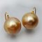 13.03 - 13.27 mm, Gold South Sea Pearl, Fish Hooks Spoon Earrings