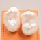 Approx. 13.0 mm up, Fireball Freshwater Pearl, Stud Earrings