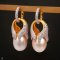 Approx. 13.0 mm, Gold South Sea Pearl, Huggie Whale Tail Jacket Pearl Earrings