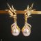 Approx. 13.0 mm, Gold South Sea Pearl, Passion Paradise (Wings of Phoenix) Earrings