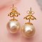 Approx. 13.0 mm, Gold South Sea Pearl, Stud Pearl Earrings