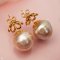 Approx. 13.0 mm, Gold South Sea Pearl, Stud Pearl Earrings