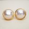 Approx. 19.0 mm, Mabe White South Sea Pearl, Stud Earrings