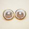 23.07-23.22 mm, Mabe White South Sea Pearl, Stud Earrings