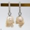 Approx. 11.0-15.0 mm, Freshwater Pearl, "Pisces" Zodiac Pearl Collection Latch Back Earrings