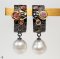 9.0-10.0 mm, White South Sea Pearl, Latch Back Pearl Earrings