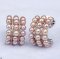 Approx. 3.0 mm, Freshwater Pearl, Triple Row Pearls Earrings