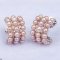 Approx. 3.0 mm, Freshwater Pearl, Triple Row Pearls Earrings