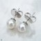 Approx. 7.0 mm, Edison Pearl, Stud Earrings