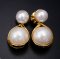 Approx. 8.0 and 13.0 mm, South Sea Pearl, Infinity Pearl Earrings