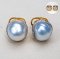 13.25 x 14.24 and 13.64 x13.81 mm, The Rock Premium, White South Sea Pearl, Cocktail Diamond Pearl Stud Earrings