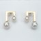 Approx. 3.0 - 5.0 mm, Akoya Pearl Quavers Pearl Stud Earrings