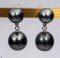 Approx. 7.0 - 9.0  mm, Tahitian Pearl, Dangle Pearl Duo Stud Earrings