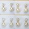 Approx. 6.0 - 10.0 mm, Akoya Pearl and White South Sea Pearl, Dangle Pearl Duo Stud Earrings