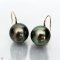Approx. 10.0 -11.0 mm, Tahitian Pearl, Fish Hooks Spoon Earrings