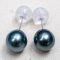 Approx. 9.0 -10.0 mm, Tahitian Pearl, Stud Pearl Earrings