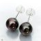 Approx. 9.0 -10.0 mm, Tahitian Pearl, Stud Pearl Earrings