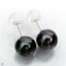 Approx. 9.0 -10.0 mm, Tahitian Pearl, Stud Pearl Earrings