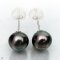 Approx. 9.0 -10.0 mm, Tahitian Pearl, Stud Pearl Earrings